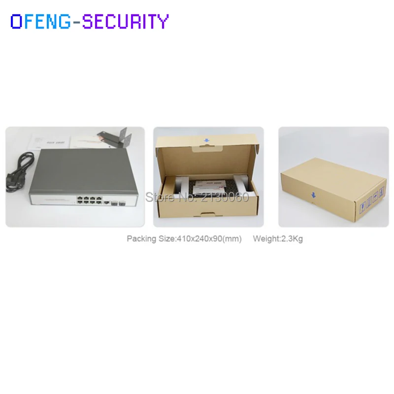 10-Port 10/100M POE Switch 8Port 1Port Gigabit Ethernet 2Gigabit SFP LC IEEE 802.3af/at PoE output 15.4W Budget 130W | Безопасность и