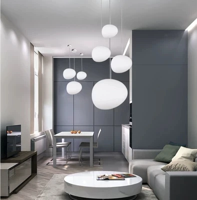 Скандинавский подвесной светильник светодиодные круглые стеклянные лампы с