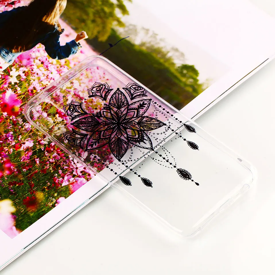 Clear TPU Phone Case For HUAWEI MATE 10 LITE Honor 9 lite Silicon P SMART Flora Printed Cover |