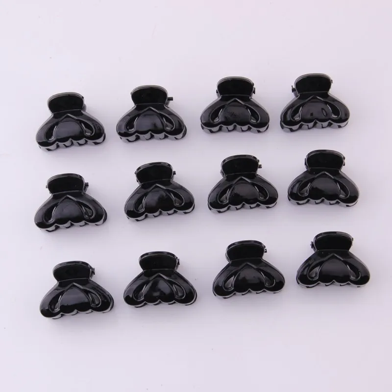 Bright black 9356 женская заколка для волос, модная заколка для волос, черная Шпилька, аксессуары для волос для женщин, простой зажим для волос, 2,7*2 см, 12 шт./лот - Цвет: Bright black