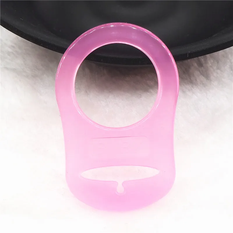 Pink Chenkai 100 шт. прозрачный силиконовый соски кольца DIY Ясно Силиконовые Детские Mam NUK манекен Прорезыватель адаптер O кольца игрушки интимные аксессуары - Цвет: Pink