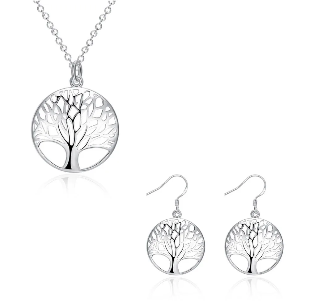 Горячая продажа круглый полый Дерево желаний ожерелье подвеска с деревом жизни