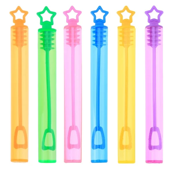 6pcs color star 6/12 шт пустые бутылки для мыльных пузырей одежда для свадьбы, дня рождения детский игрушечный детский душ производитель пузырей, флисовая верхняя одежда для детей, весело пузырь игрушка - Цвет: 6pcs color star
