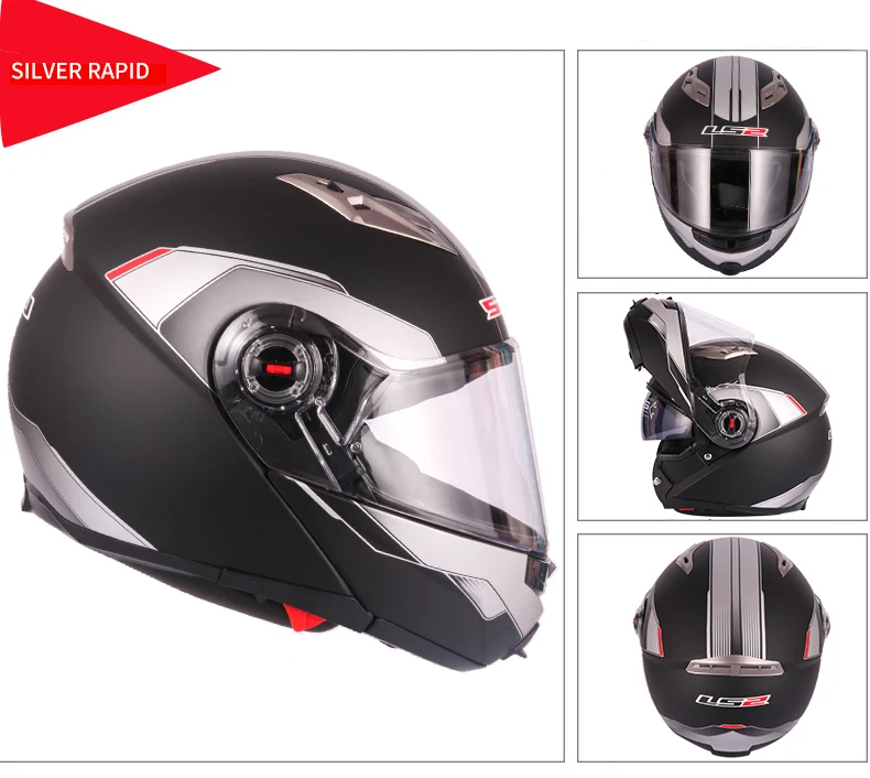Capacete ls2 ff370 moto rcycle шлем casco de moto кафе шлем для гонщика Флип Полный лицо двойной объектив козырек capacetes de moto ciclista
