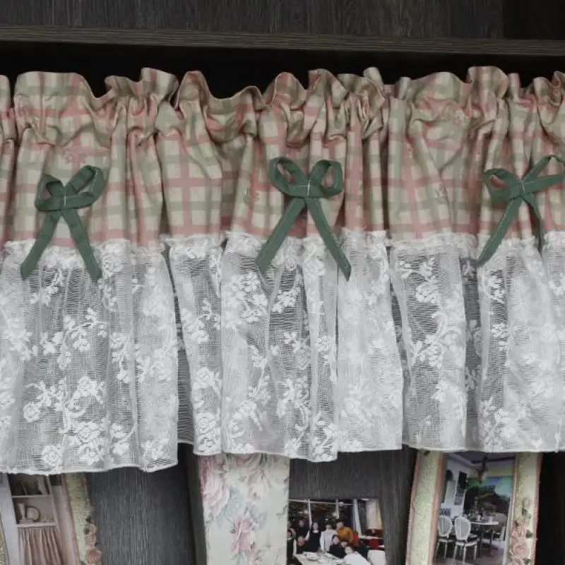 Новое поступление Кофе Шторы половина Кружево хлопок Высокое качество Толстые в