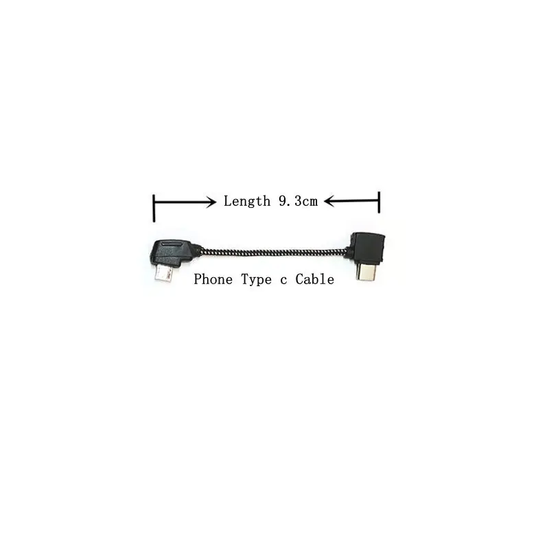Type C 9.3cm Кабель для передачи данных с дистанционным управлением для DJI Mavic Pro Air 2 Mini Wire Connet Mobile Tablet Transmission Android Micro USB/type-c IOS - Цвет: Type C 9.3cm