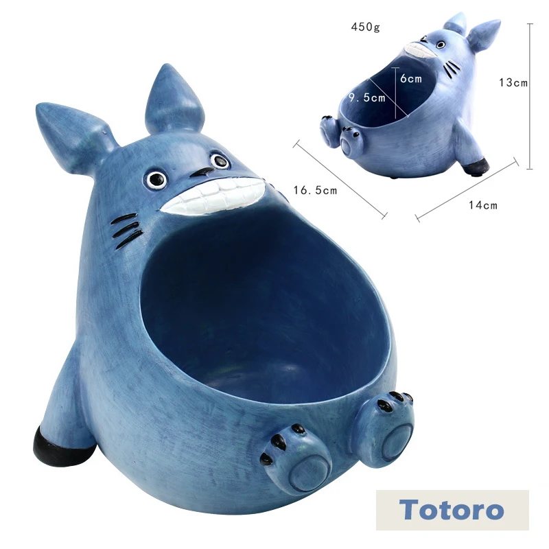 Totoro Мультфильм милые животные цветочный горшок сельский дом декор смолы творческие ремесла плантаторы домашний офис сад Тоторо суккулент горшок - Цвет: Totoro