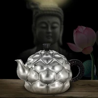 hundred year old artisan silver making teapot foot silver 999 teapot tea ceremony family kungfu tea set heart born lotus silver