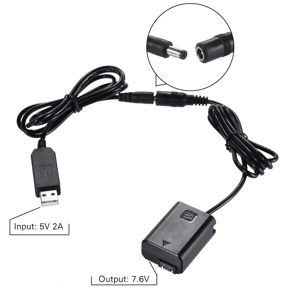 Зарядное устройство Andoer с USB адаптером 5 В 2 А для моделей Sony и A55 a7 a7R 5/6/7 серия A33 A37