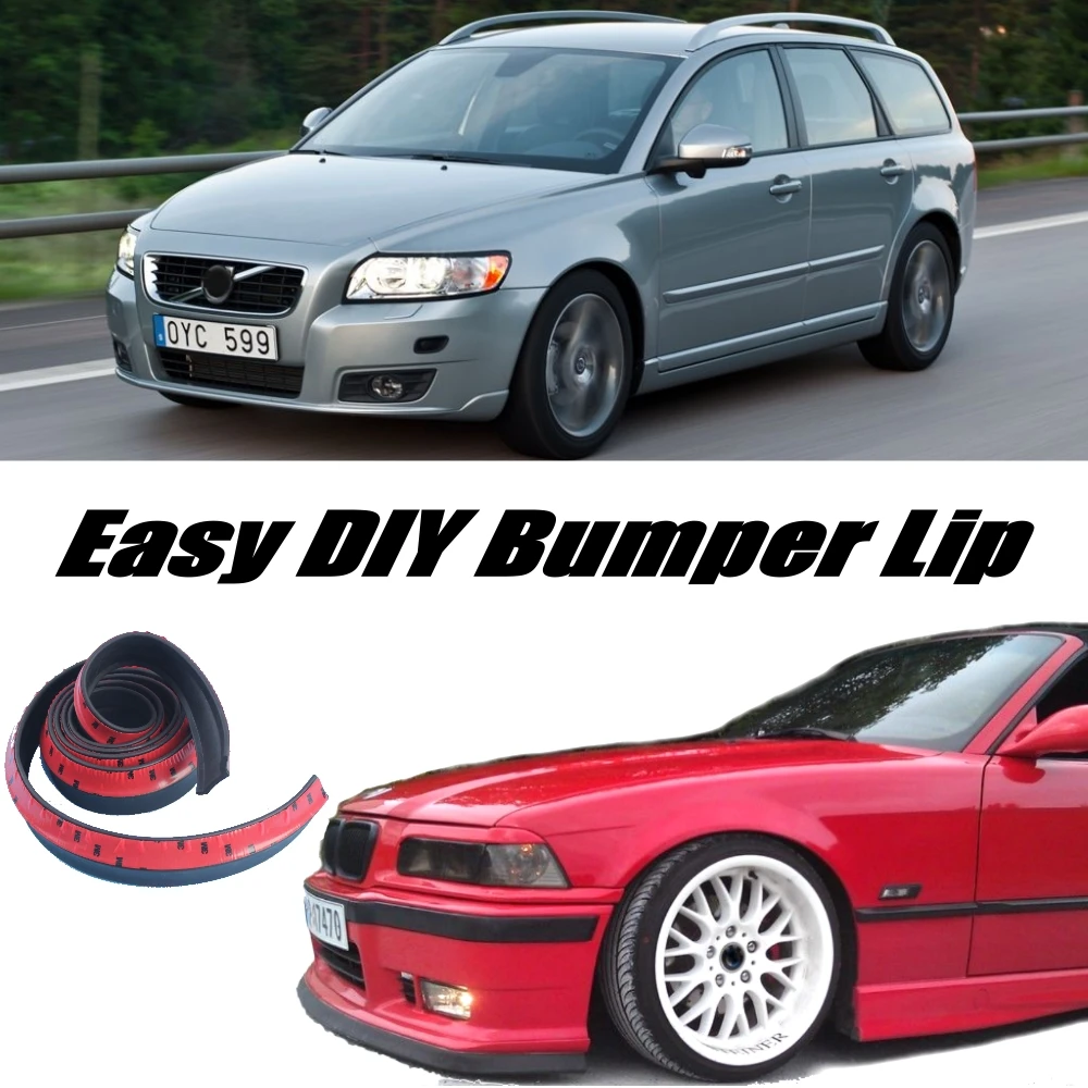 Бампер для губ отражатель губы для Volvo V50 2004~ 2012 передний спойлер юбка для автомобиля Тюнинг/обвес/полосы