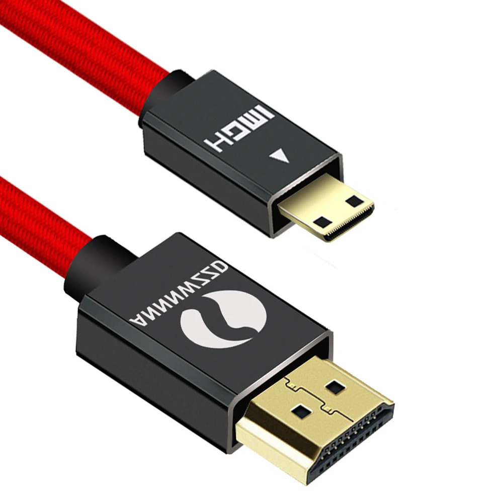 Annwzzd Mini HDMI-HDMI кабель 1 м 2 м 3 м 5 м Папа-папа 1,4 в 1080P для планшета видеокамеры MP4 Mini HDMI кабель