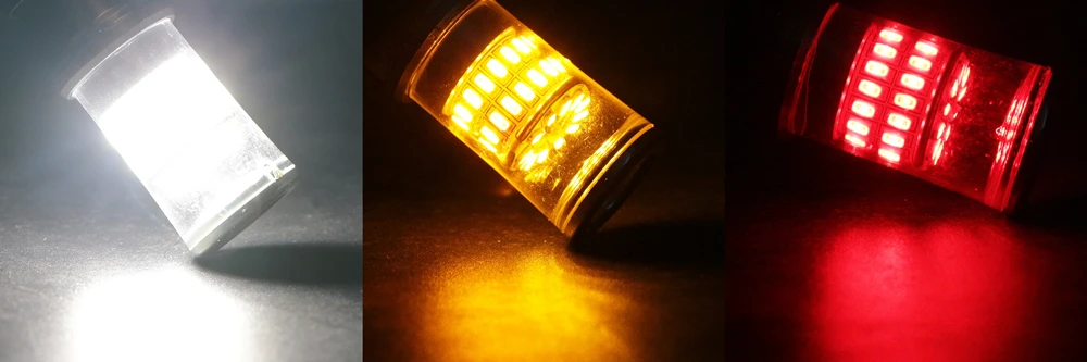 10 шт. 12 В 3014 48 SMD с крышкой Белый Красный Янтарный 7440 7443 T20 Светодиодная лампа с клиновидным цоколем хвост поворот стоп Парковка задний свет автомобиля