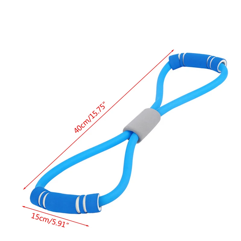 

Home Sport Fitness Yoga 8 Shape Pull Rope Tube Equipment Tool Gym Exercise Rally