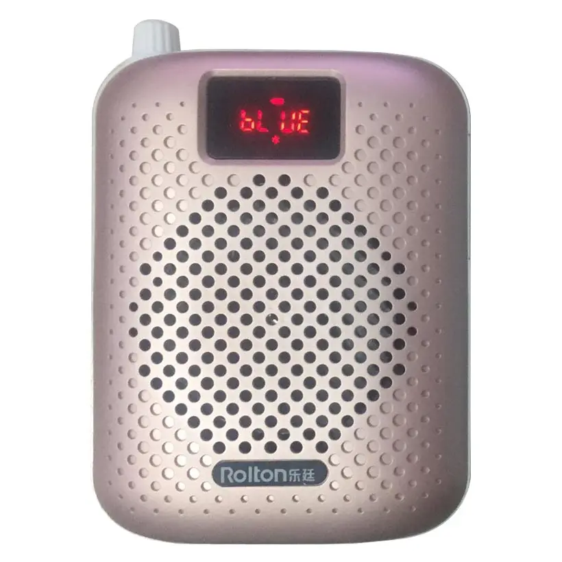 Rolton K500 Bluetooth мегафон портативный голосовой усилитель поясной ремень клип Поддержка Радио TF MP3 для гидов, учителя колонки - Цвет: Gold