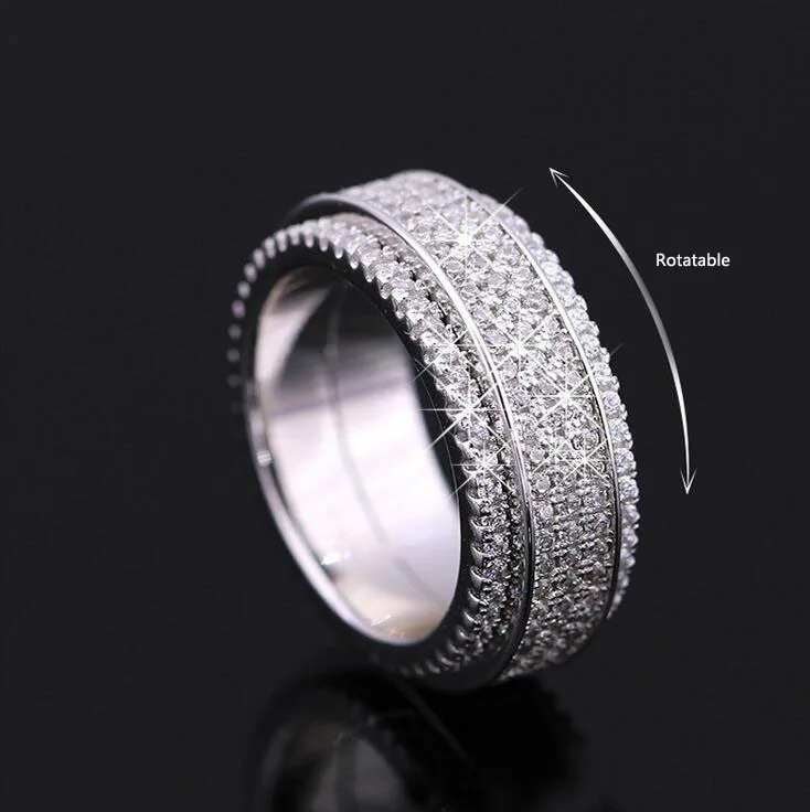 Женское кольцо из серебра 925 пробы с фианитом|sterling silver filled|band ring925 sterling |