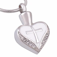 stainless steel jewelry eternity love memorial cross cremation pendant urn locket necklace not turn off color name engraved