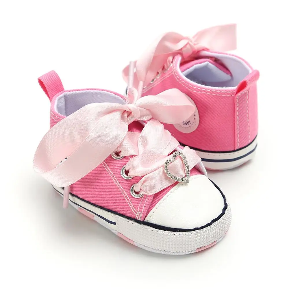 Новые детские туфли для новорожденных New Canvas First Walkers Infant Toddler мягкая подошва противоскользящая обувь для мальчиков и девочек 25 цветов