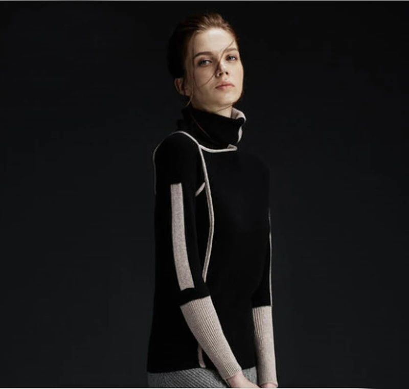 100 cashmere sweater women Black Pullover Turtleneck Solid Natural Fabric High Quality Free Shipping | Женская одежда
