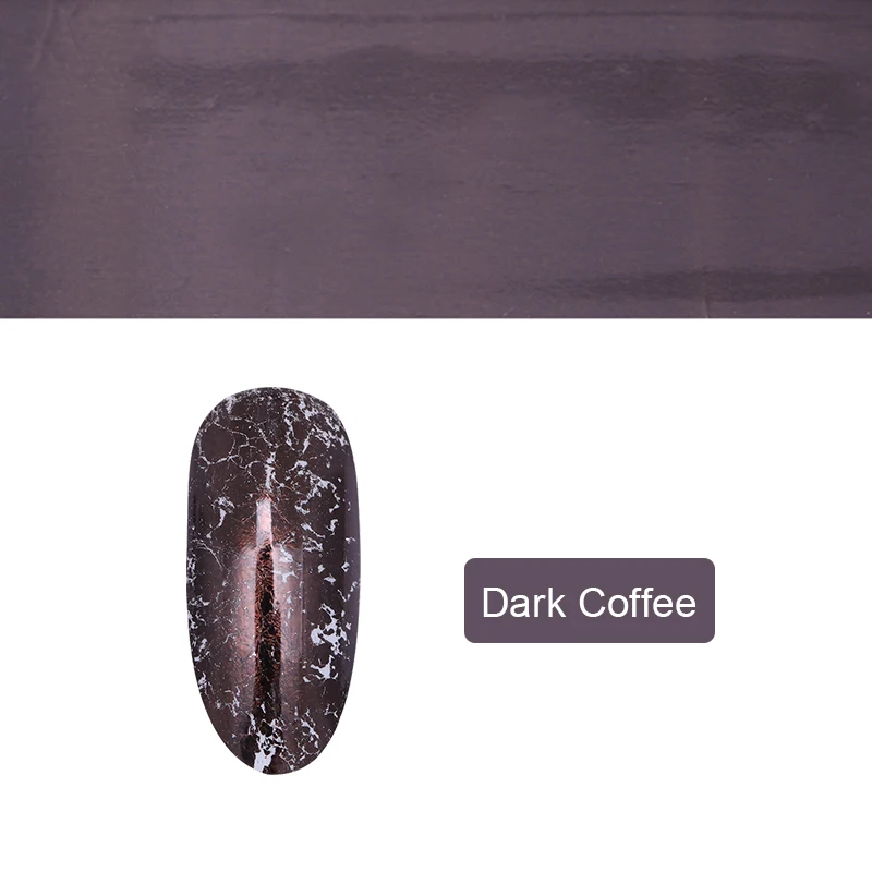 Dark Coffee 100 см Фольга для ногтей, переводные наклейки с зеркальным эффектом, фиолетовые, голубые, звездное небо, фольга, сделай сам, наклейки для дизайна ногтей - Цвет: Dark Coffee