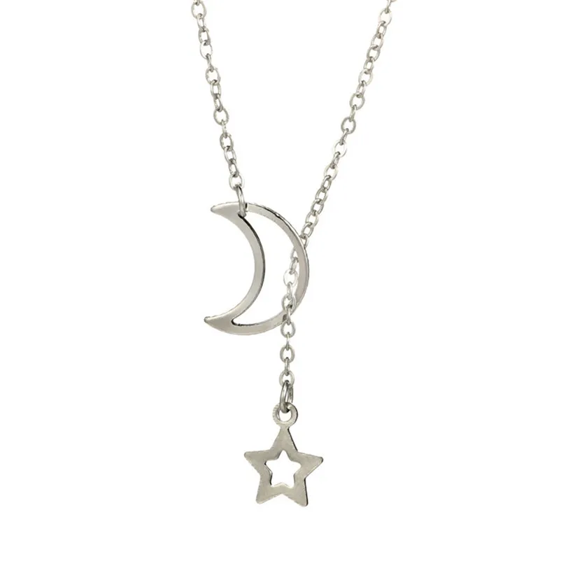 Женское ожерелье с подвеской Moon Star A14 # N модное длинной цепочкой | Украшения и