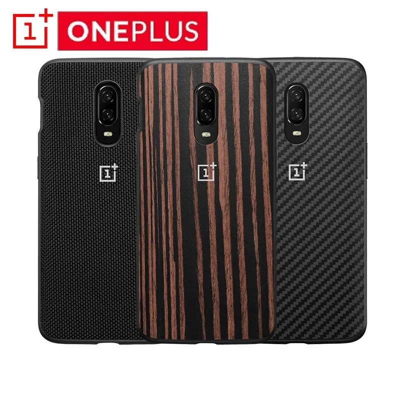 Оригинальный чехол бампер OnePlus 6T официальный оригинальный материал кевлар + ТПУ
