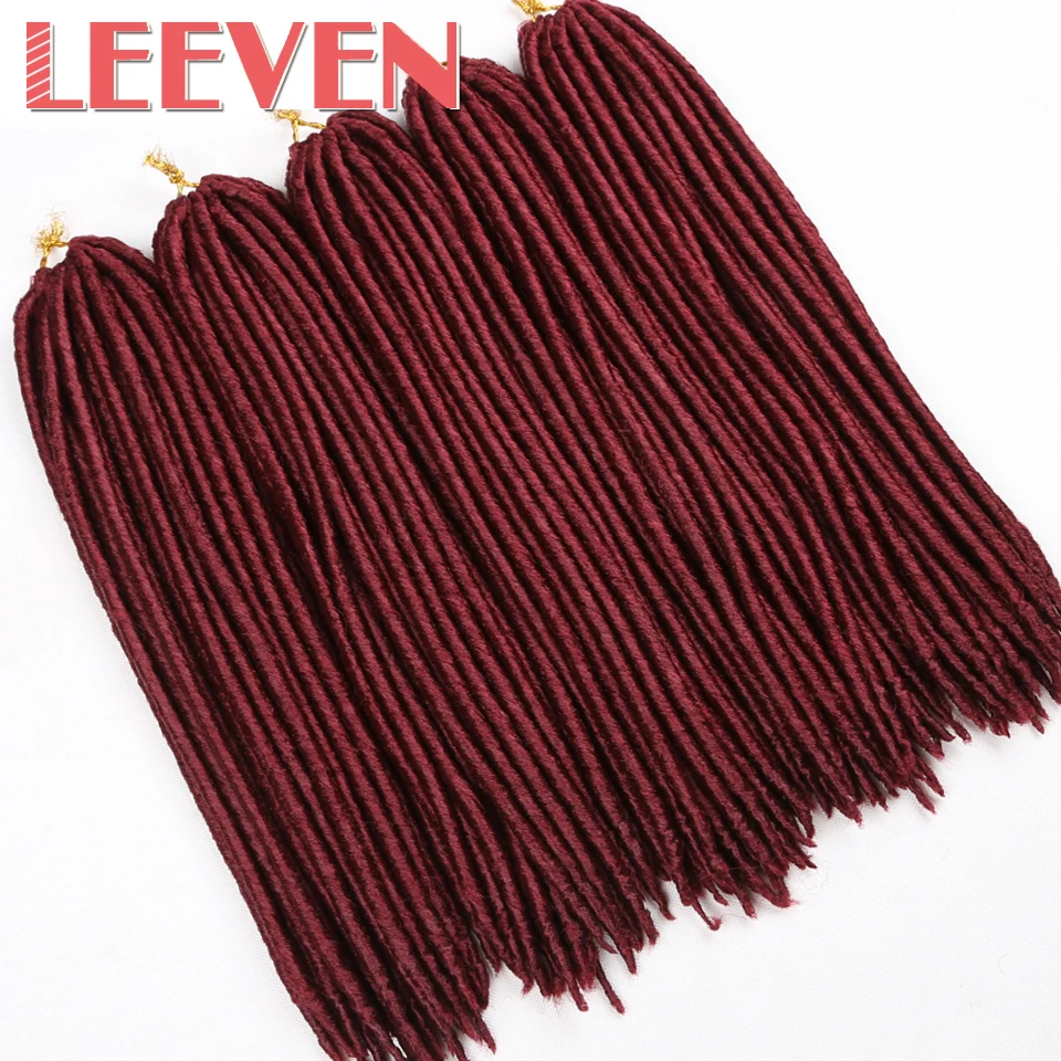 Leeven 24 нити 100g искусственные локоны в стиле crochet волосы косы для наращивания волос