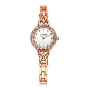 Роскошные женские часы из нержавеющей стали Стразы, кварцевые наручные часы, женские часы-браслет, платье, новинка #522