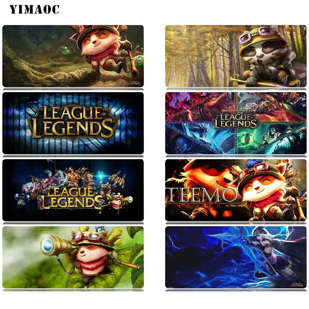 YIMAOC League Of Legends Teemo коврик для Мыши Компьютерный коврик для мыши Противоскользящий коврик для игровой мыши из натурального каучука 30x60 см