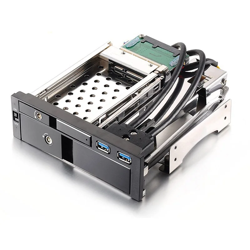 Uneatop ST7224U optibay алюминиевый корпус 2.5 SATA HDD/SSD и 3.5 HDD Rack USB3.0 мобильный стойки|ssd enclosure|hdd