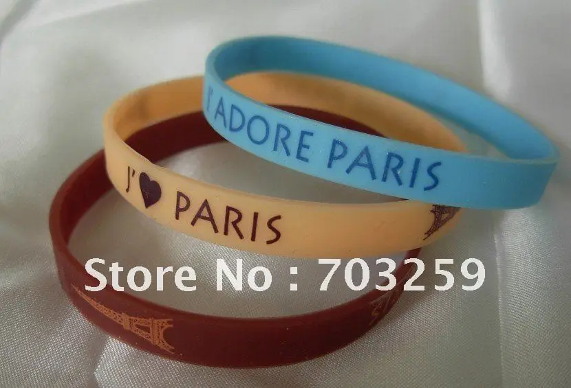 500 шт. в партии Заказные силиконовые браслеты с надписью именуемые резиновые