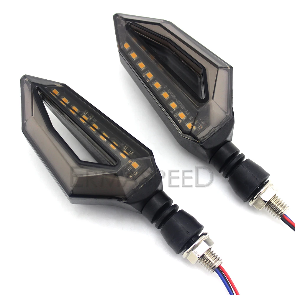 Универсальный поворотники мотоциклы светильник s Led мигалка Янтарный гибкий стоп сигналы заднего направления Кафе Racer задний светильник