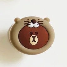 H Корея 3D мультфильм Медведь Кролик Силиконовый телефон стенд держатель стикер для Iphone iPad аксессуары для мобильных телефонов - Цвет: H