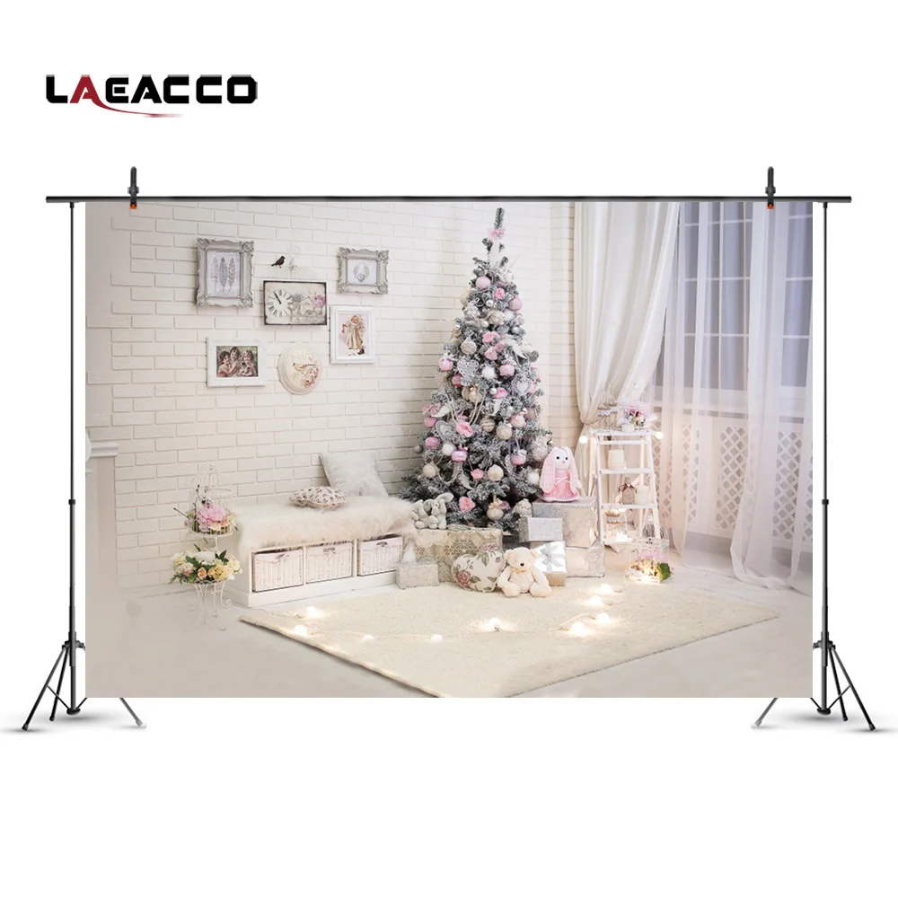 Laeacco Новогодняя Рождественская елка интерьерный пейзаж детская фотография фоны