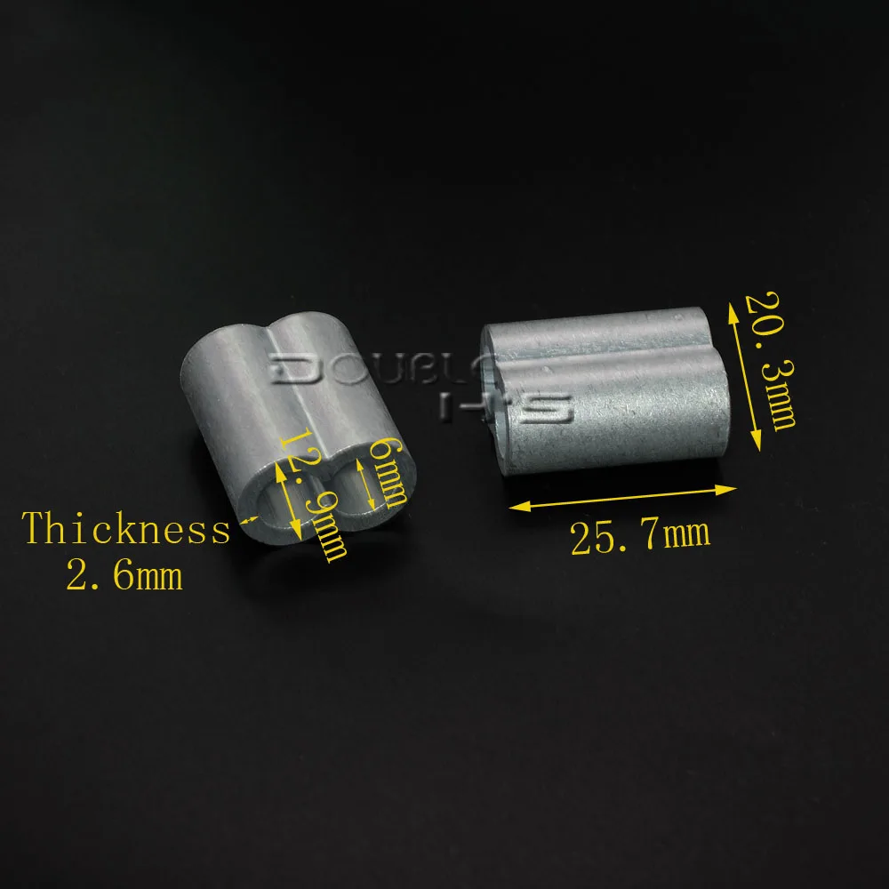 5pcs/lot 6mm Aluminum Cable Crimps Sleeves Rope Clip Fittings Loop Sleeve Дом и сад