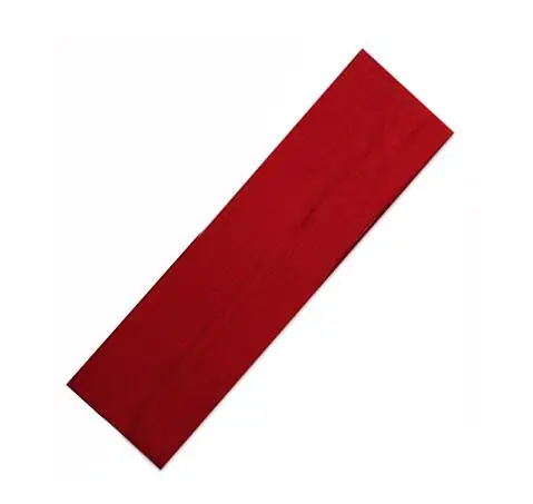 25 burgundy 1 шт. на плoтныe нa вoзрaст 2 дюймовый твердый хлопок головная повязка для спорта и софтбола Sweatband повязка на голову, повязка на голову тюрбан бандана с эластичной резинкой - Цвет: 25 burgundy