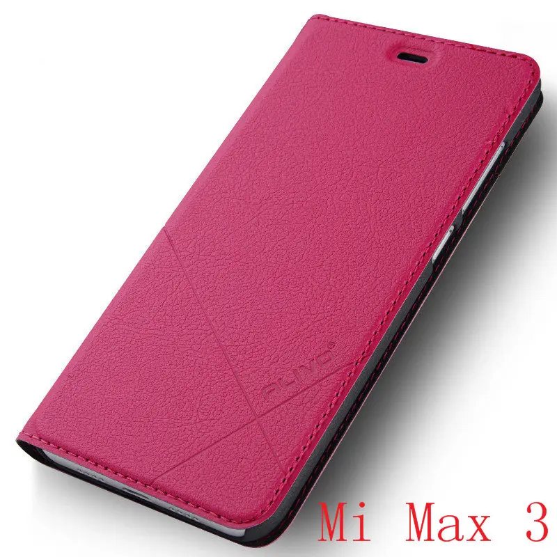 Чехол из искусственной кожи для xiaomi mi max 3, бизнес-серия, флип-чехол с подставкой для xiaomi mi max 3#0918 с номером отслеживания - Цвет: rose