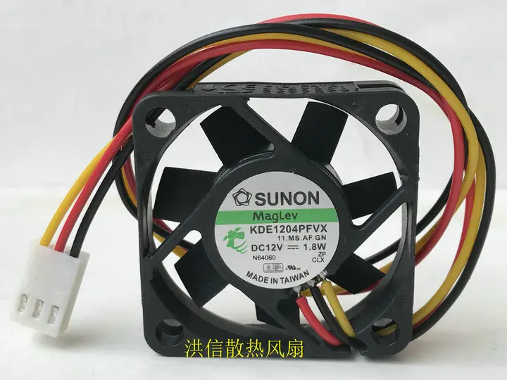 

SUNON 4010 DC 12V 1.8W 40*40*10mm KDE1204PFVX Switch With 3-lines Cooling Fan