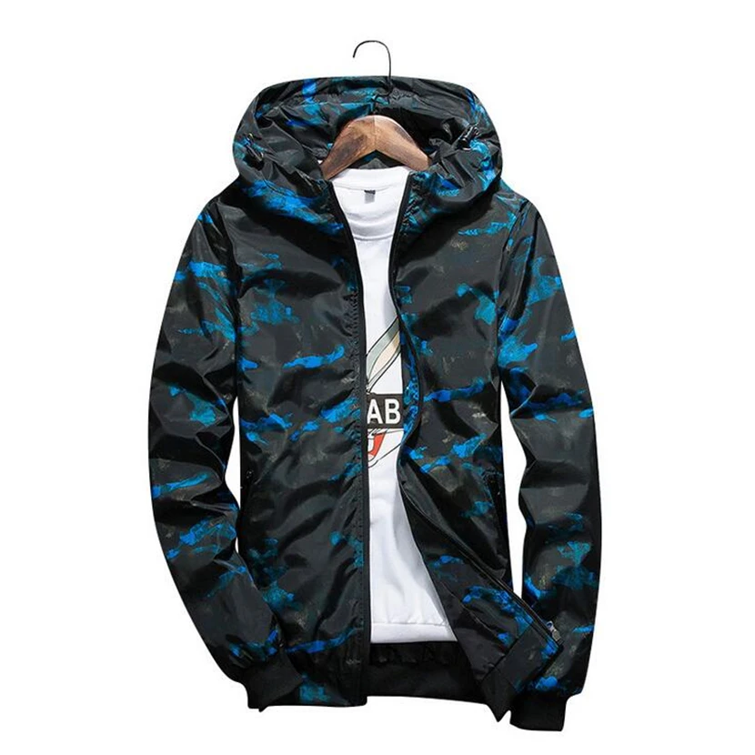 Iggy 2018 новая камуфляжная куртка Для мужчин плюс Размеры Camo ветровка с капюшоном