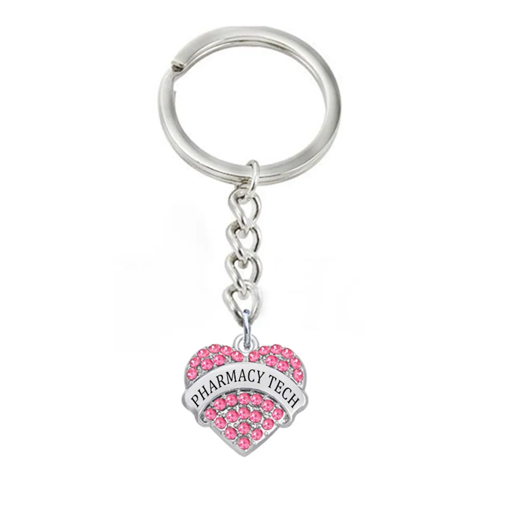 Двойной нос модные медицинские ювелирные изделия форма сердца кристалл аптека