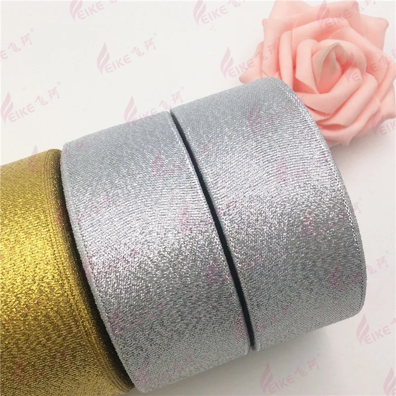 4cm High-density gold and silver ribbon high-quality onion ribbons Gift flowers wedding baking packaging | Дом и сад