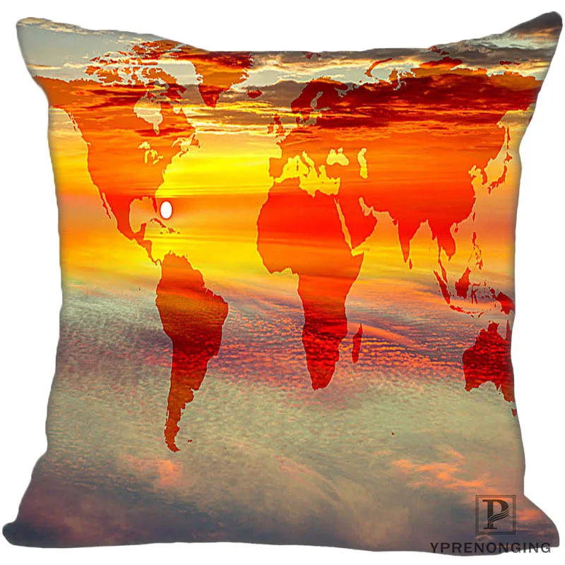Square Pillowcase Наволочка на заказ с изображением карты мира, квадратный чехол на заказ, Наволочка на молнии, чехол 35X35,40x40,45x45 см(с одной стороны) 180522-02-10 - Цвет: Square Pillowcase