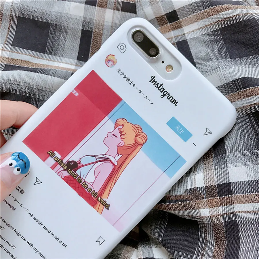 Zmdldzsw slogon Instagram мультфильма модный образ принт Жесткий Тонкий чехол для iPhone 6S плюс