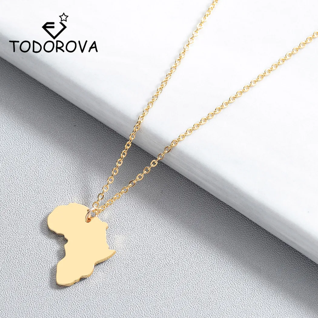 Todorova Африка кулон Карта Ожерелье для женщин мужчин эфиопские ювелирные изделия