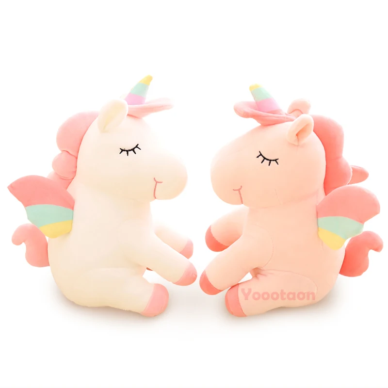 Большой размер мягкий единорог плюшевые игрушки kawaii детские для детей девочки