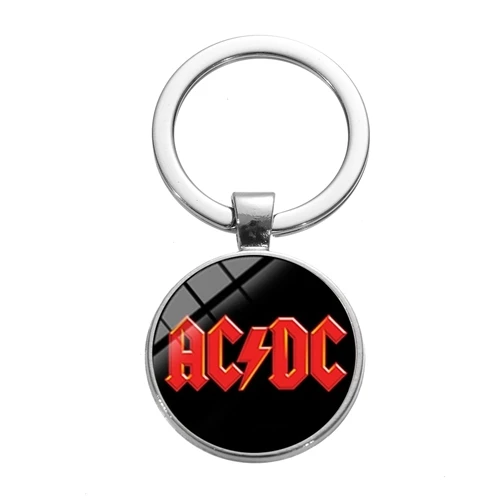 Style 2 SIAN Hot Rock Music Band AC/DC брелок красный логотип ACDC стеклянный купол Подвеска сумка автомобильный брелок держатель рок культура брелок безделушки - Цвет: Style 2