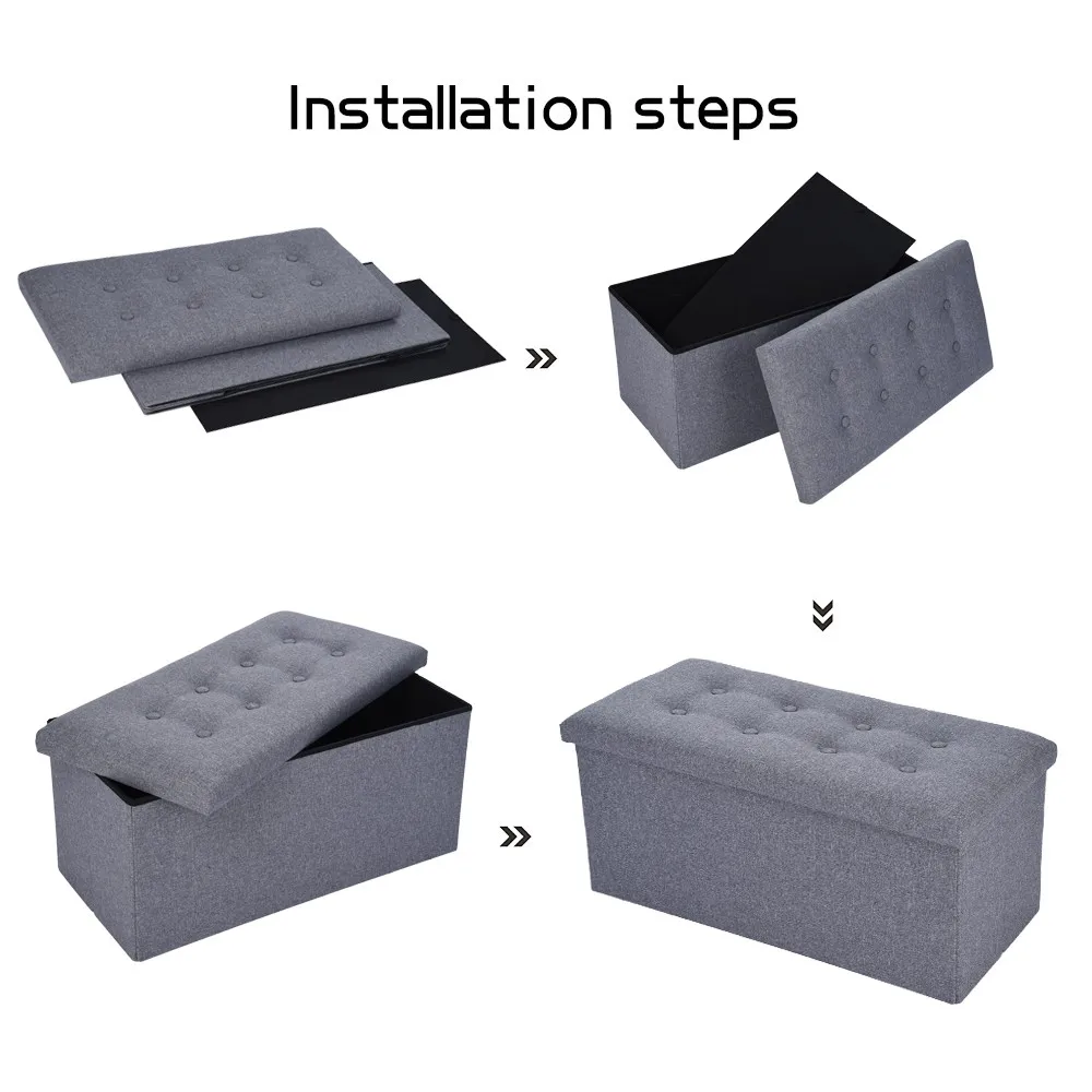 76x38x5 см сиденье сильная грузоподъемность Pouffe ящик для хранения кубической формы белье для дома и офиса Многофункциональный складной стул