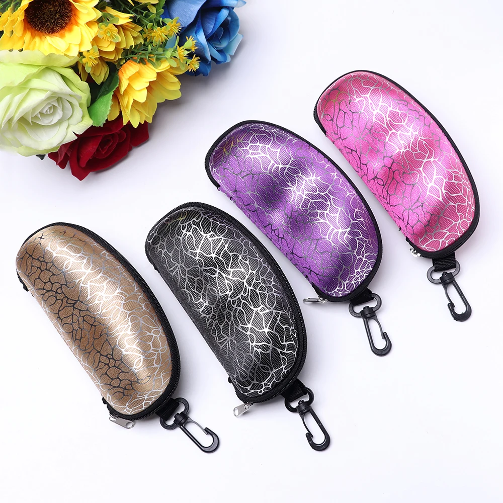 Новые модные солнцезащитные очки коробка для очков с каменным узором на молнии