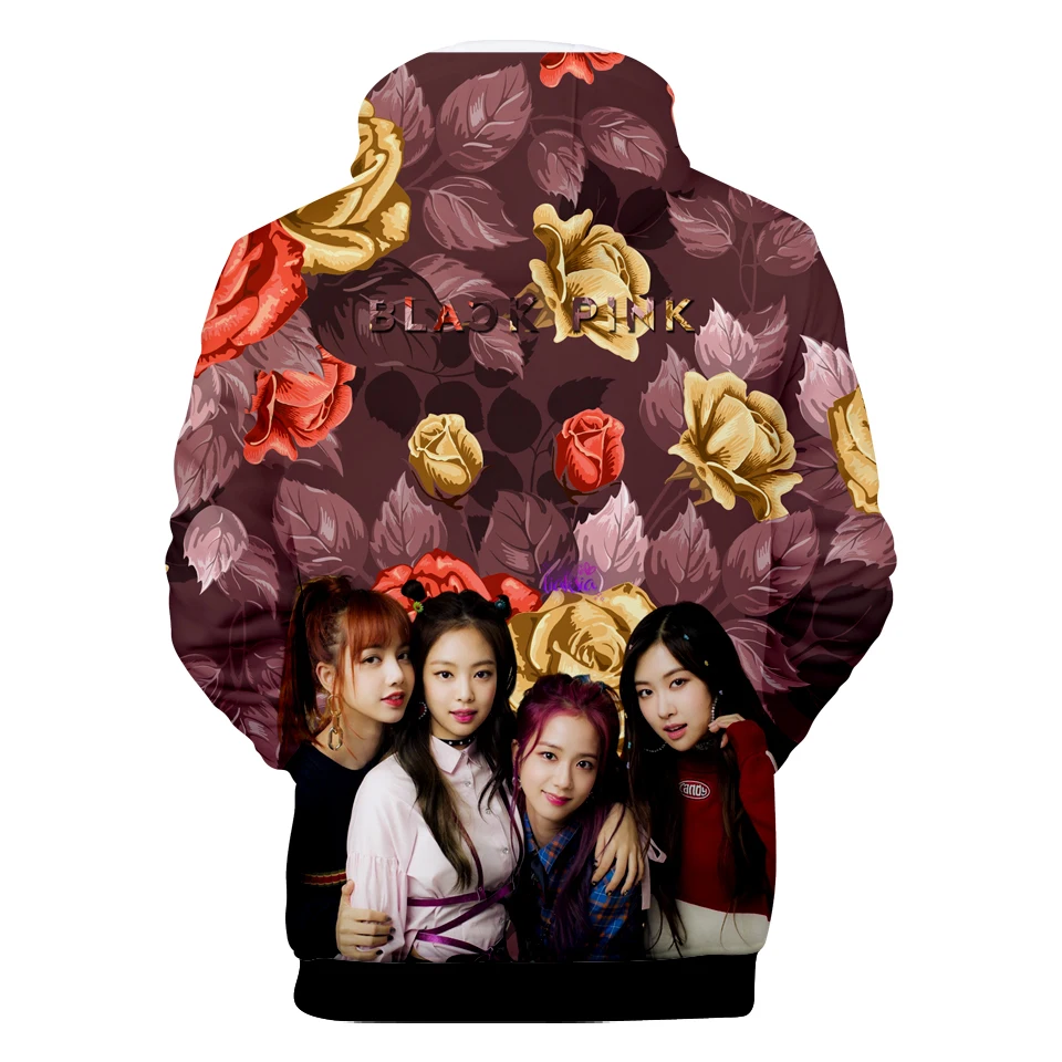 VAGROVSY Kpop Черный Розовый BOOMBAYHA 3D Толстовка для женщин и мужчин Модная популярная с длинным рукавом Harajuku Хип Хоп унисекс Hooides