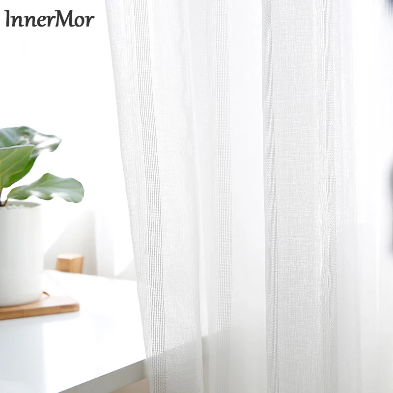 Innermor белые тюлевые шторы для гостиной мягкие жаккардовые занавески спальни