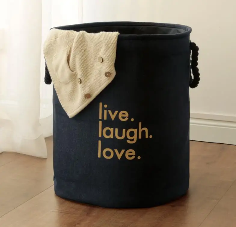 

Foldable Laundry Bag Hamper Storage Organizer eva linen Jute Dirty Laundry Baskets Washing Basket Home Bathroom Thick 2 layers